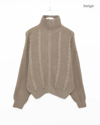 Cable knit oversized cardigan