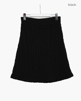 Knit lace midi skirt