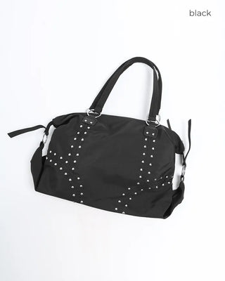 Double rivet line shoulder bag