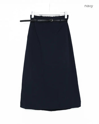 (Belt set) Nylon long skirt