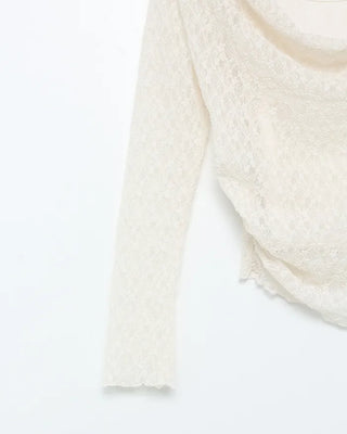 Sleeveless & Lace Long-Sleeve T-Shirt Set