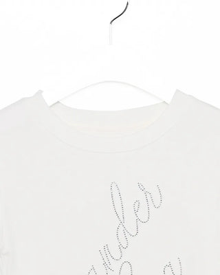 Cubic Lettering Slim Crop T-Shirt