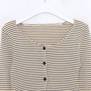 Striped cropped cardigan