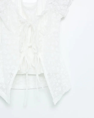 Sheer floral layered blouse