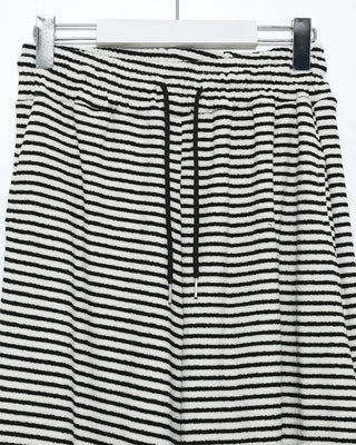 Striped wide-leg pants