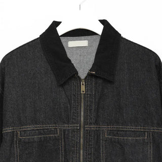 (Unisex) Two-tone Zip Denim Jacket