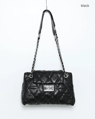 Quilted buckle mini shoulder bag