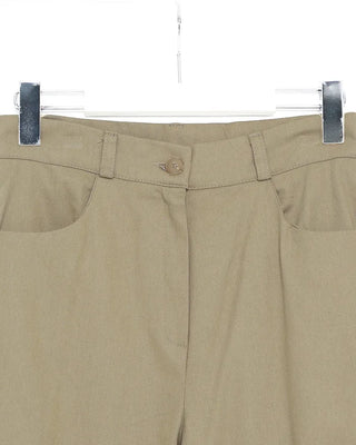 Cotton panel wide slacks