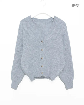 Angora V-neck cardigan