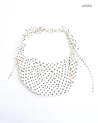 Dot Shirring Shoulder Bag