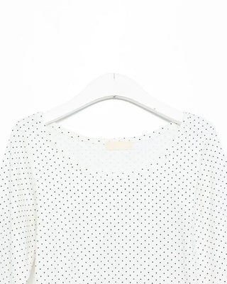 Round neck polka dot half-sleeve shirt
