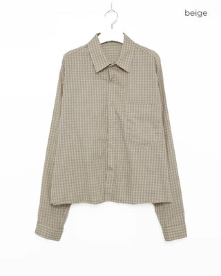 Linen cropped shirt