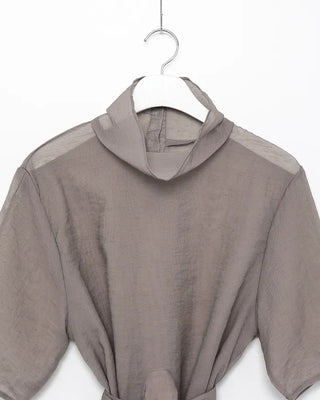 High-neck sheer blouse