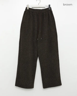Drawstring wide sweatpants
