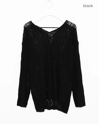 See-through perforated knit