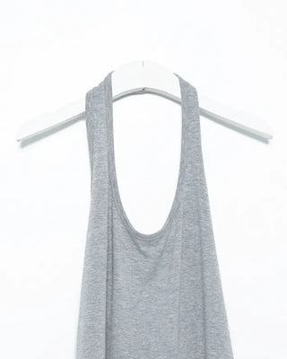 Striped hem halter neck tank top