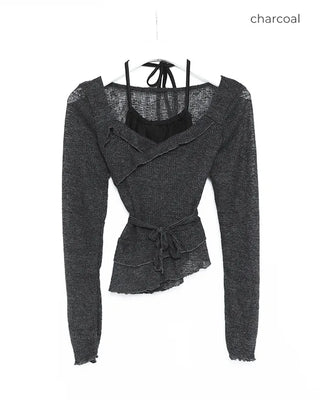 Layered ruffle knit