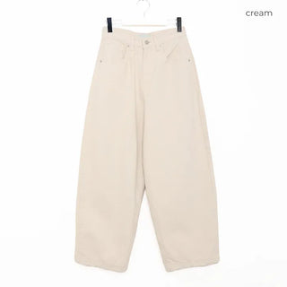 String Cotton Wide Pants