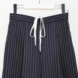 Color-block striped slacks