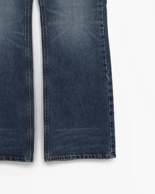 Low-rise straight denim pants