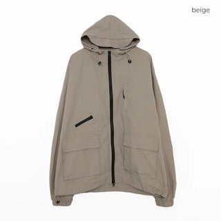 (Unisex) Pocket Hooded Windbreaker