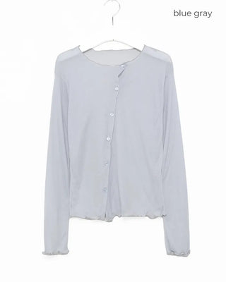 Asymmetrical sheer cardigan
