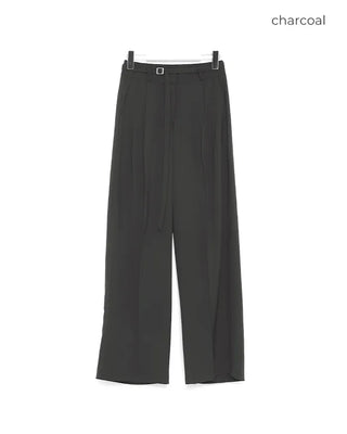 Belted wide-leg pants