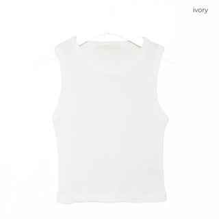 Cropped simple tank top