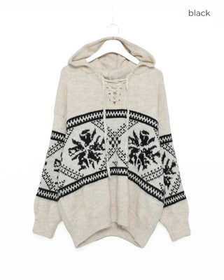 Nordic knit hoodie