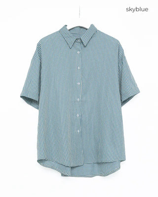 Checkered Overfit Short-Sleeve Shirt
