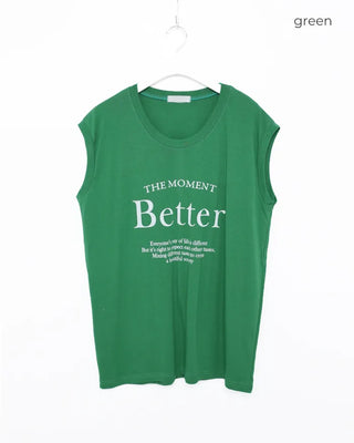 Better Lettering Sleeveless T-Shirt