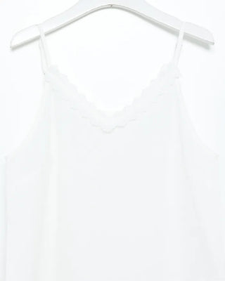 Lace peplum camisole