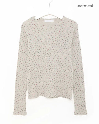 Floral waffle t-shirt