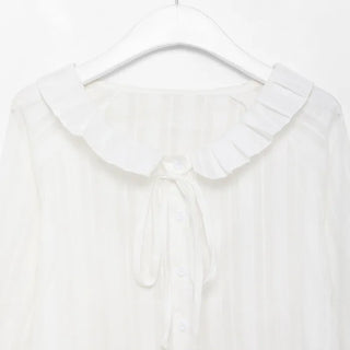 Tucked collar blouse
