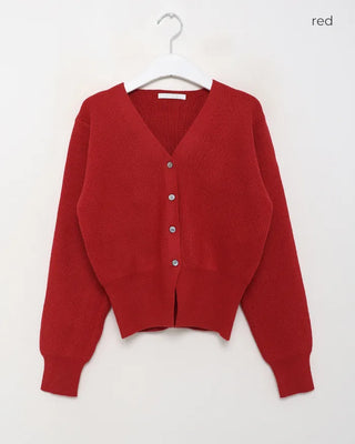 Voluminous V-neck cardigan