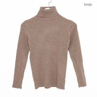 Ribbed turtleneck knit
