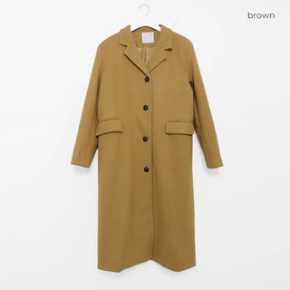 Tailored collar long coat
