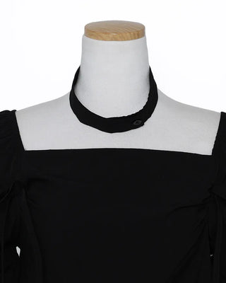 Choker Square Puff Blouse