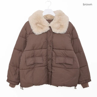Fur Collar Padded Jumper