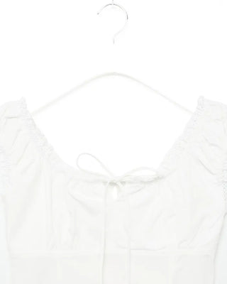 2-way robe décolleté cropped sleeveless top