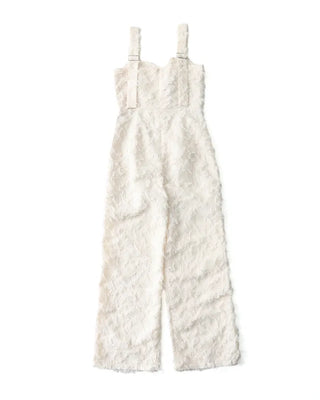 (ORIGINAL) Heart Neck Feather Jumpsuit