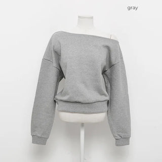 Off-shoulder sweatshirt