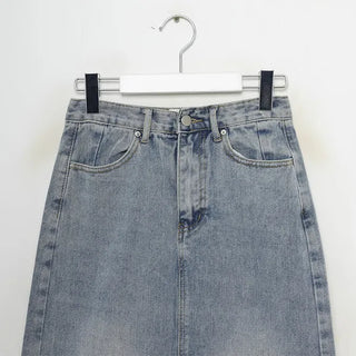 Denim long skirt