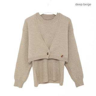 Knit sleeveless bolero set