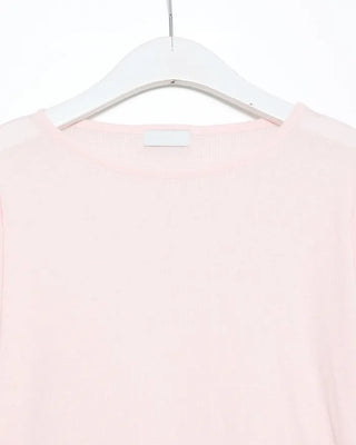 See-through ribbed long T-shirt