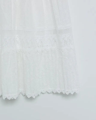 Panting detail long skirt