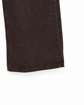 Brown cotton straight pants