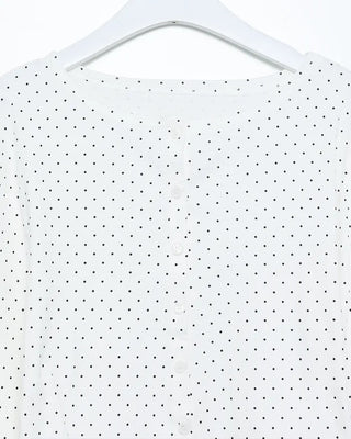 Round neck polka dot cardigan