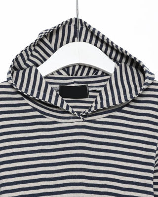 Slim Border Hooded Long Sleeve T-Shirt