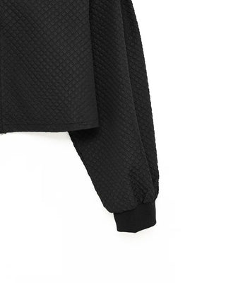 Balloon Sleeve Embossed Jumper